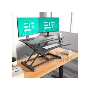 ￼
￼
Desk Converter Height Adjustable Sit to Stand Riser