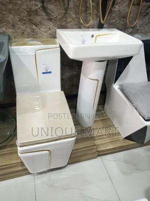Quality England Standard Water Closet With Basin and Pedestal