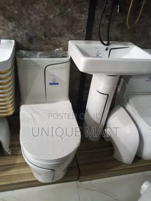 England Standard Water Closet With Basin and Pedestal