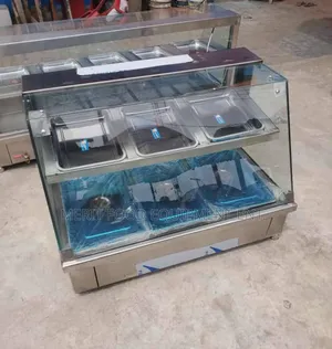 3-Plates Up and Down Configuration Glass Food Display Warmer