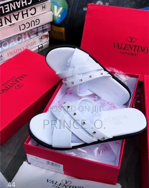 Valentino and Versace Leather Slippers