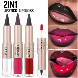 2-in-1 Lip Liner Gloss – Long-Lasting Matte Shine Lip Combo