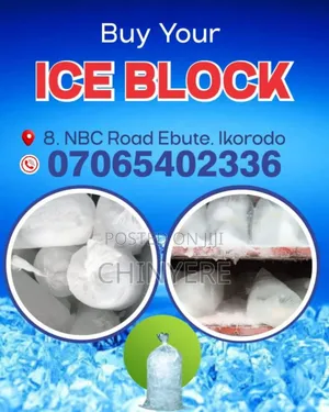 Ice Blocks Used For Chilling ., Baking And Preserving Edibles