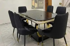 High-Quality Imported Marble Dining With Six Chairs Available