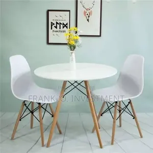 Restaurant Dining Table + 2 Chairs - White