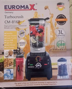 Euromax 3 in 1 Turbocrush Heavy Duty Blender Grinder Capacity 3.0l