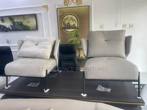 Me And You Fabric And Leather Accent Chairs