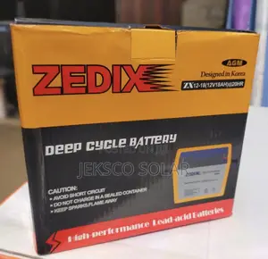 18ah Zedix Solar Drycell Battery, 12v