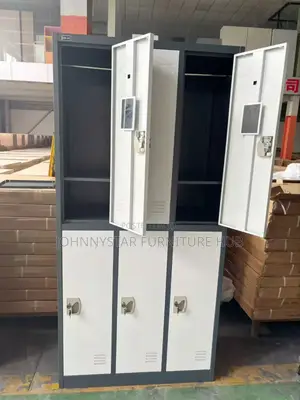 Metal 6 Doors Padlock Space and Key Lockers
