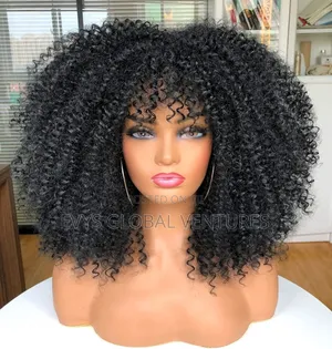 Curly Fringe Wig With Bangs