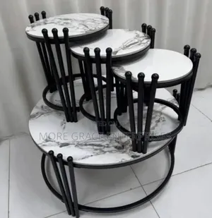 Marble Center Table and 3 Marble Stools