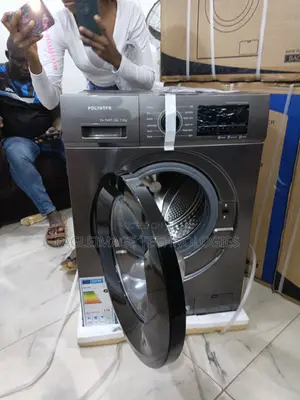 Heavy Duty Polystar 7kg Washing Machine (Black)