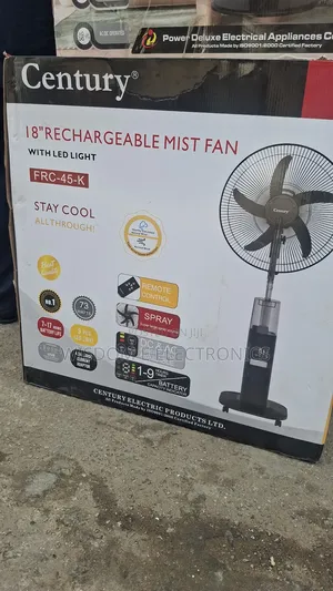 Century Rechargeable Mist Fan 18 Inches 45-K