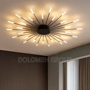 Multi Hand Metal and Acrylic Chandelier