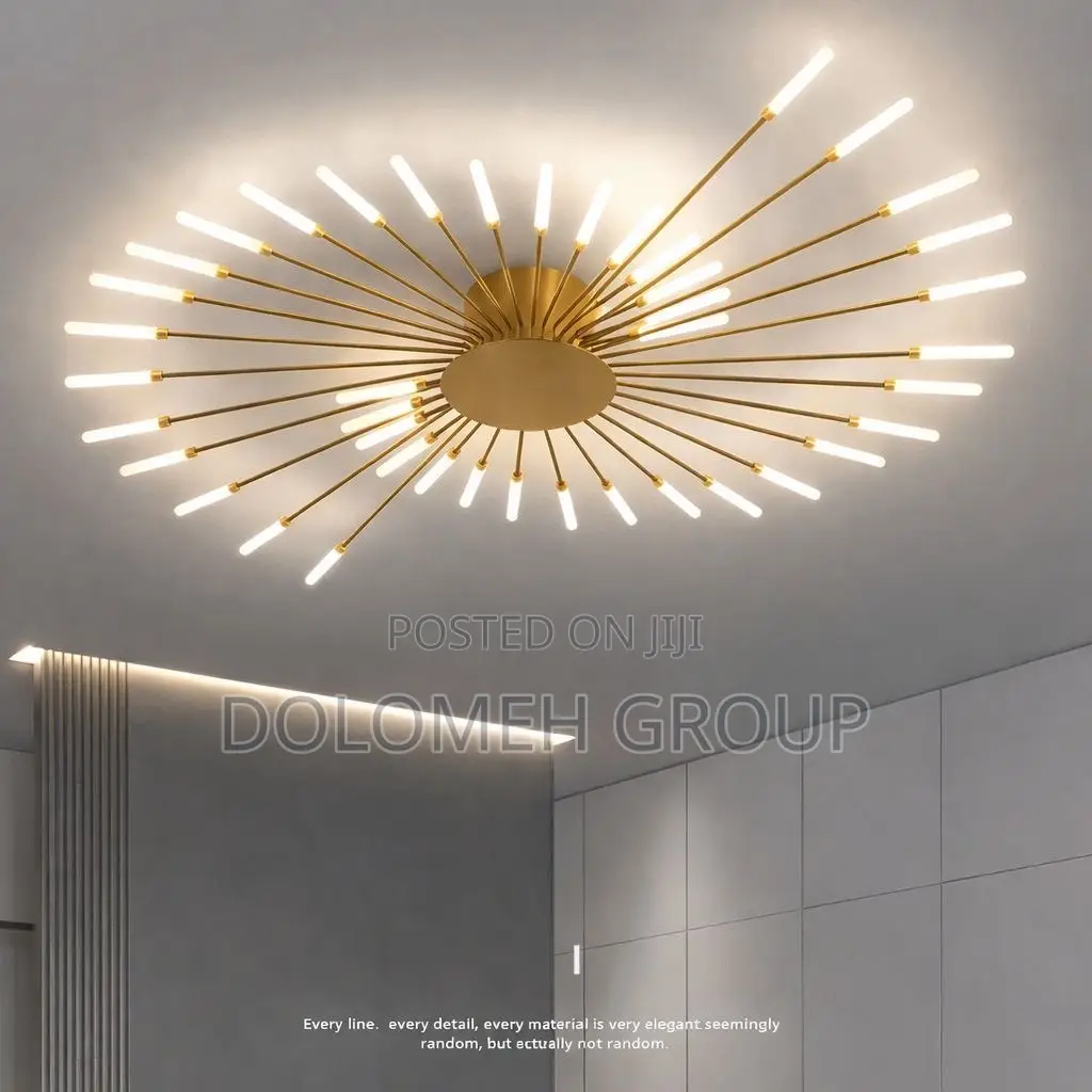 Multi Hand Led Chandelier Gold
