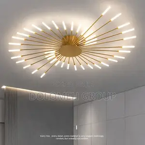 Multi Hand Led Chandelier Gold