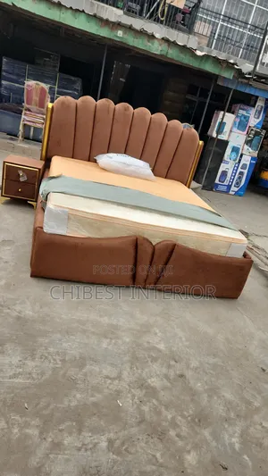 Padded Upholstery 6by6 Bed Stand With Cupboard