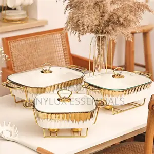 3 in 1 Elite Ceramic Chaffing Dish Set