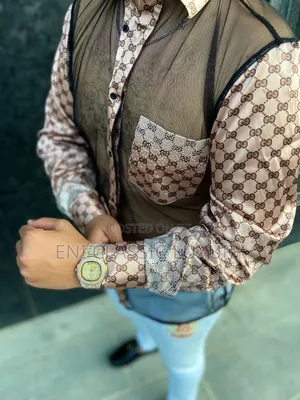 Best Quality Luxury Men's Shirts Gucci Well Banded Package