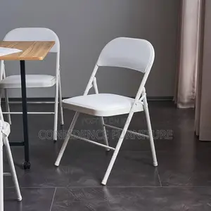 Leather With Quality Iron Leg Foldable Chair