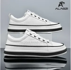 High Quality White Leather Sneakers