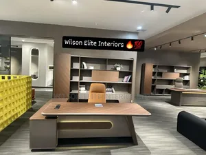 1.8 Meters Executive Office Table With Led Lights And Extension