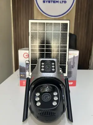 8mp V380pro 4g Solar CCTV Camera Dual Lens | 360° PTZ Outdoor Camera