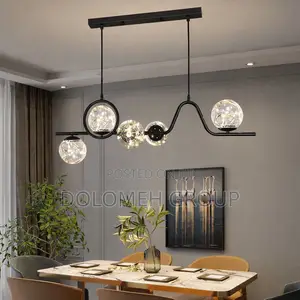 Linear Nordic Glass Led Chandelier