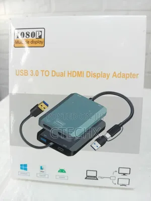 Usb C to Dual Hdmi Adapter, Dual Monitors Adapter 1080p Multiple Displ