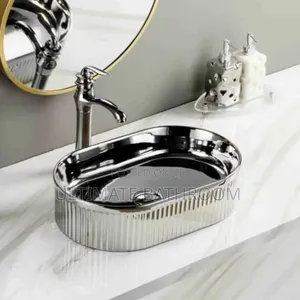Silver Colour Counter Top Washing Hand Basin