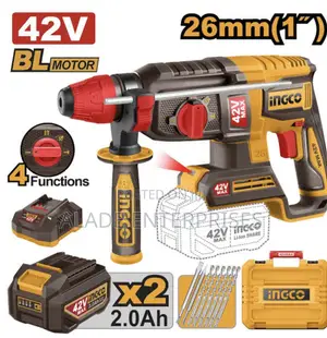 Ingco 42v Brushless 26mm 4-mode Cordless Rotary Hammer