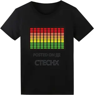 Soooec Led T-Shirt Sound Activated Equalizer Light Up for Party
