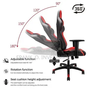 A S Furgle Custom Design Ergonomic Home Office Chair - Red Black