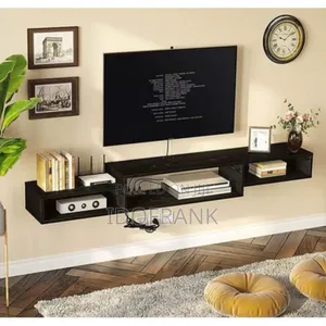 Black Tv Wall Shelf