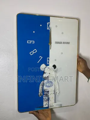 Sleek Blue/White Wall Clock