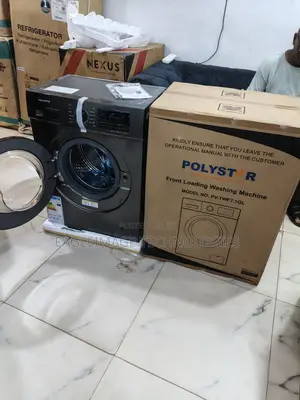 Polystar 7kg Automatic Front Load Washer – Black