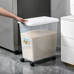 40l Rice Bucket With Wheel