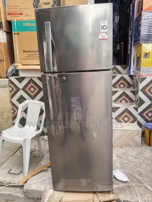 L G Standing Fridge Double Door Stainless Body