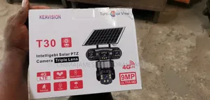 V380 15mp 4g Sim Solar Camera Outdoor Triple Lens Three Screen