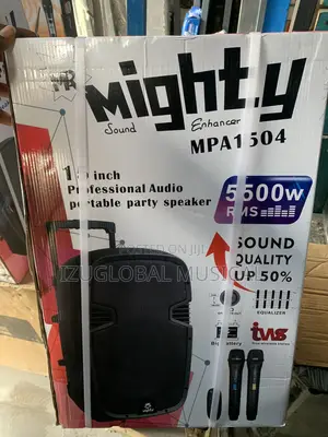 Mighty Pro Audio 15”Inches Public Address Speaker With2 Wireless Mic