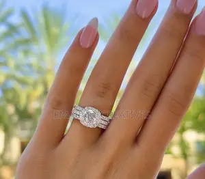 Set of 3 Classic Princess Square Rings Set With Shiny Zirconia,