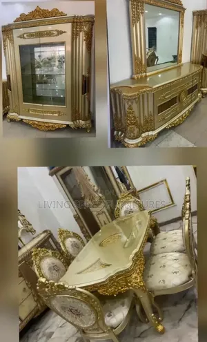 Royal Set Of Dining By 6seaters With Wine Bar And Sideboard