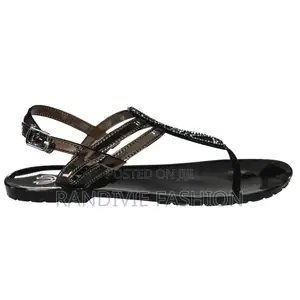 Black- Leaves Sandals