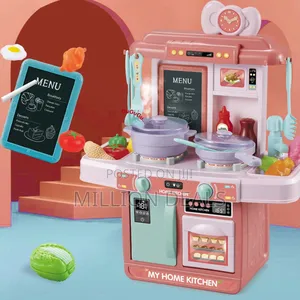 Kids’ Spraying Mist Kitchen Playset – 48 PCS Cooking Toy