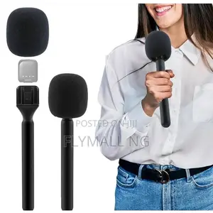 Microphone Interview Handheld Adapter Wireless Mic Holder With Foam