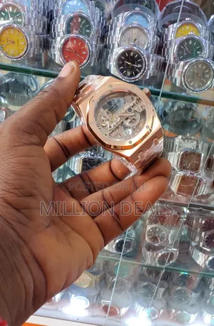 Automatic Luxury Rose Gold Ap See Through Wrist Watch