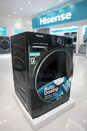Hisense Wf7f1247bb 12kg Front Load Washing Mac Auto Dosing Smart Wash
