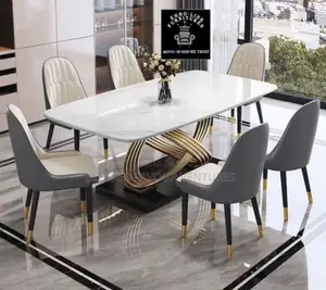High Quality Imported, Marble Dining Table With Six Chairs Available