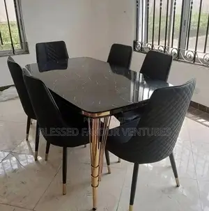 High Quality Imported, Marble Dining Table With Six Chairs Available