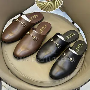 Original Gucci Mules Calf Leather Half Shoe